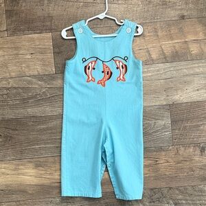 Embroidered Fish Romper